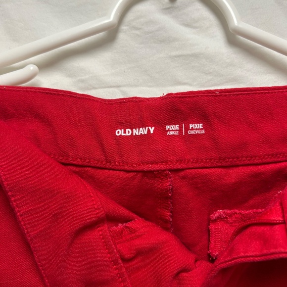 Red Old Navy Skinny Ankle Jeans - Picture 3 of 5